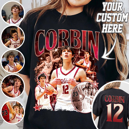 Custom Football Comfort Color Tshirt, Custom Tshirts For Football, Football Mom Shirt With Picture, Custom Senior Basketball Shirt, Custom Rap Tee