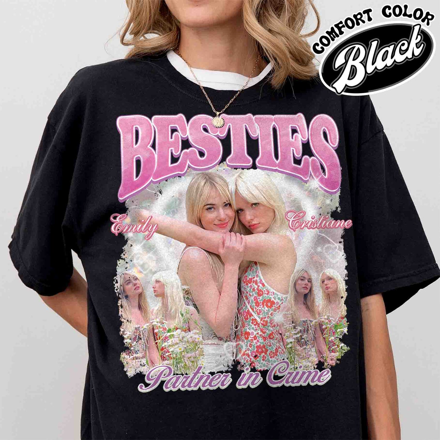 Custom Bootleg Besties Comfort Color Shirt, Besties BFFs Bootleg Shirt, Best Friend Birthday, Best Friend Gift, Custom Shirts for Besties, Custom Best Friend