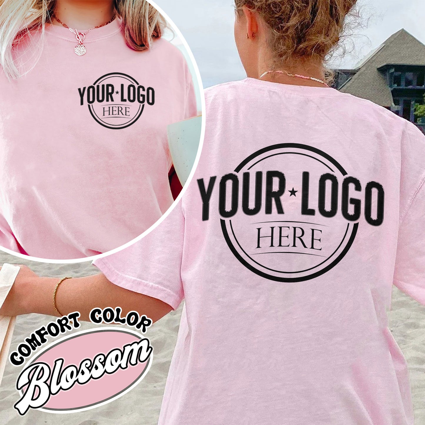 Business Logo Shirt Front and Back Comfort Color Shirt, Custom Logo Shirt Bulk, Custom Business Logo, Custom Shirt of My Logo, Your Logo Here Shirt