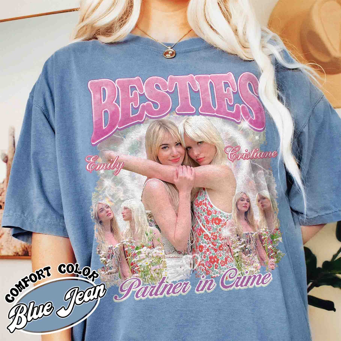 Custom Bootleg Besties Comfort Color Shirt, Besties BFFs Bootleg Shirt, Best Friend Birthday, Best Friend Gift, Custom Shirts for Besties, Custom Best Friend