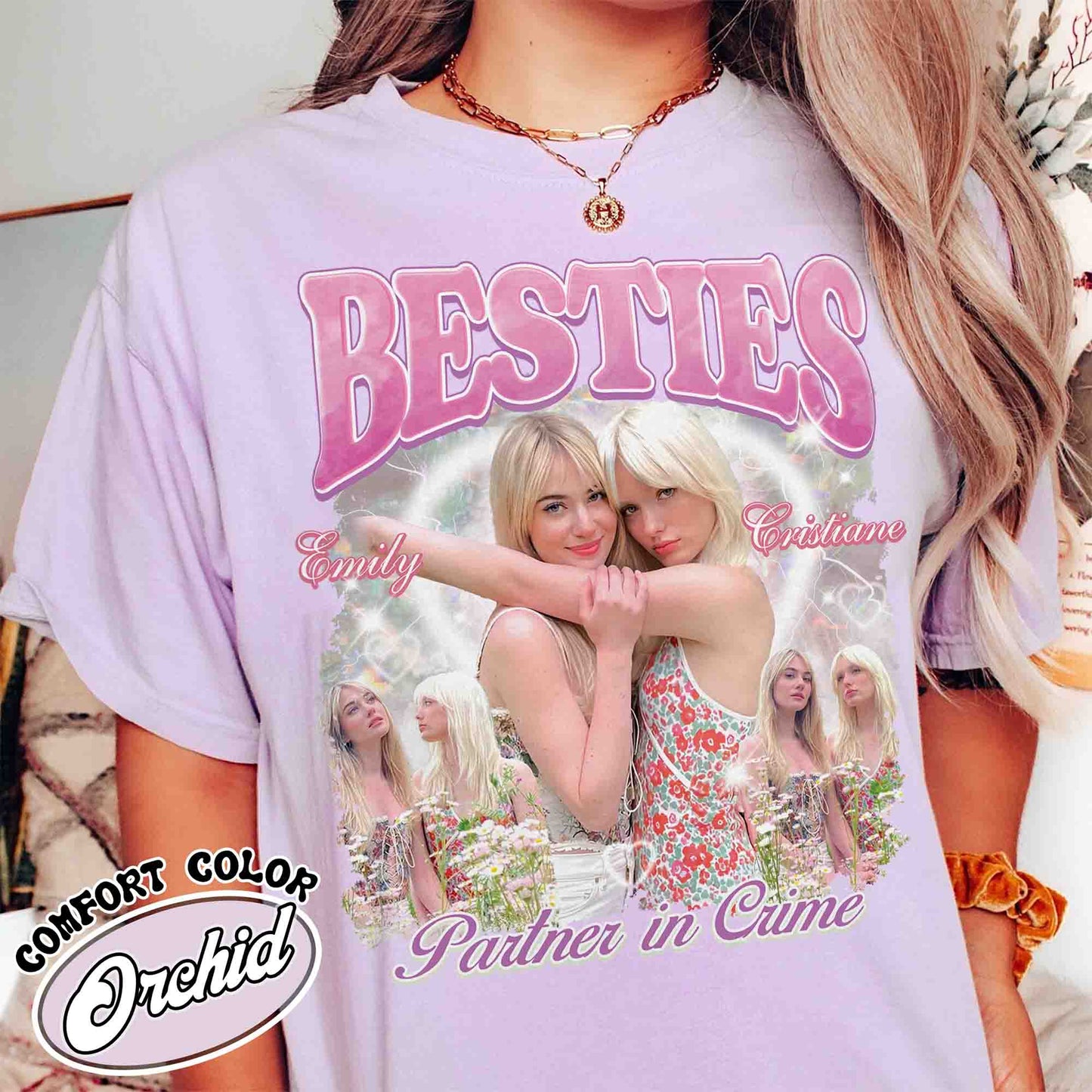 Custom Bootleg Besties Comfort Color Shirt, Besties BFFs Bootleg Shirt, Best Friend Birthday, Best Friend Gift, Custom Shirts for Besties, Custom Best Friend