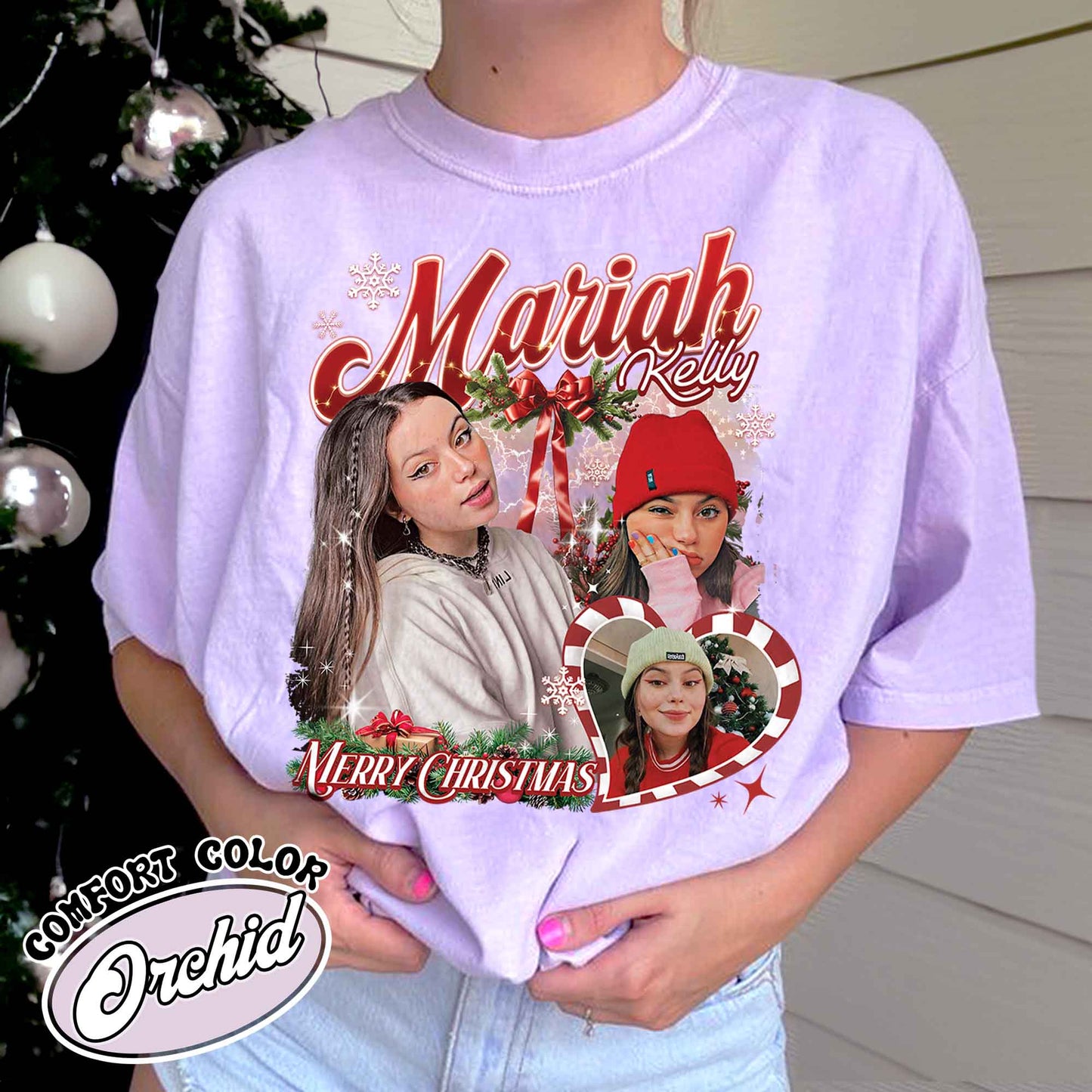 Custom Photo Shirt, Custom Photo Bootleg Girlfriend T-Shirt, Shirt With Face on It for Boyfriend, Birthday Gift, Custom Photo Christmas Shirt