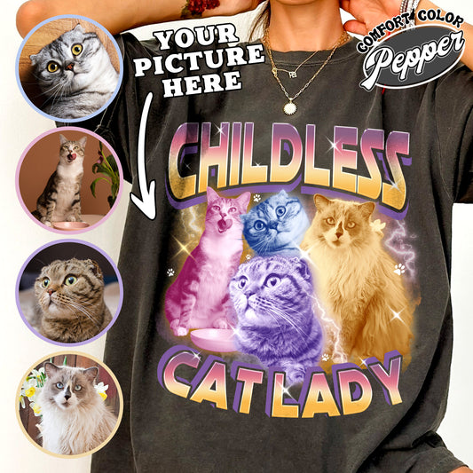 Custom Childless Cat Ladies Bootleg Comfort Color Shirt, Childless Cat Lady Shirt, Childless Cat Ladies for Madame President, Childless Cat Lady Shirt 2024