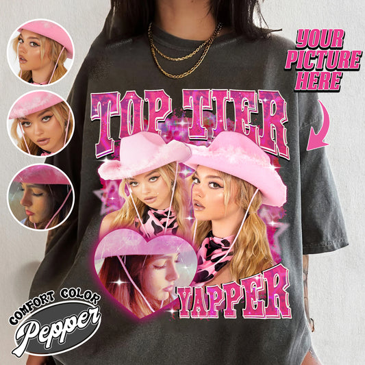 Top Tier Yapper Custom Comfort Color Shirt, Personalized Yapper Shirt, Certified Yapper Shirt, Custom Bootleg Shirt, Custom Vintage Shirt Retro Shirt