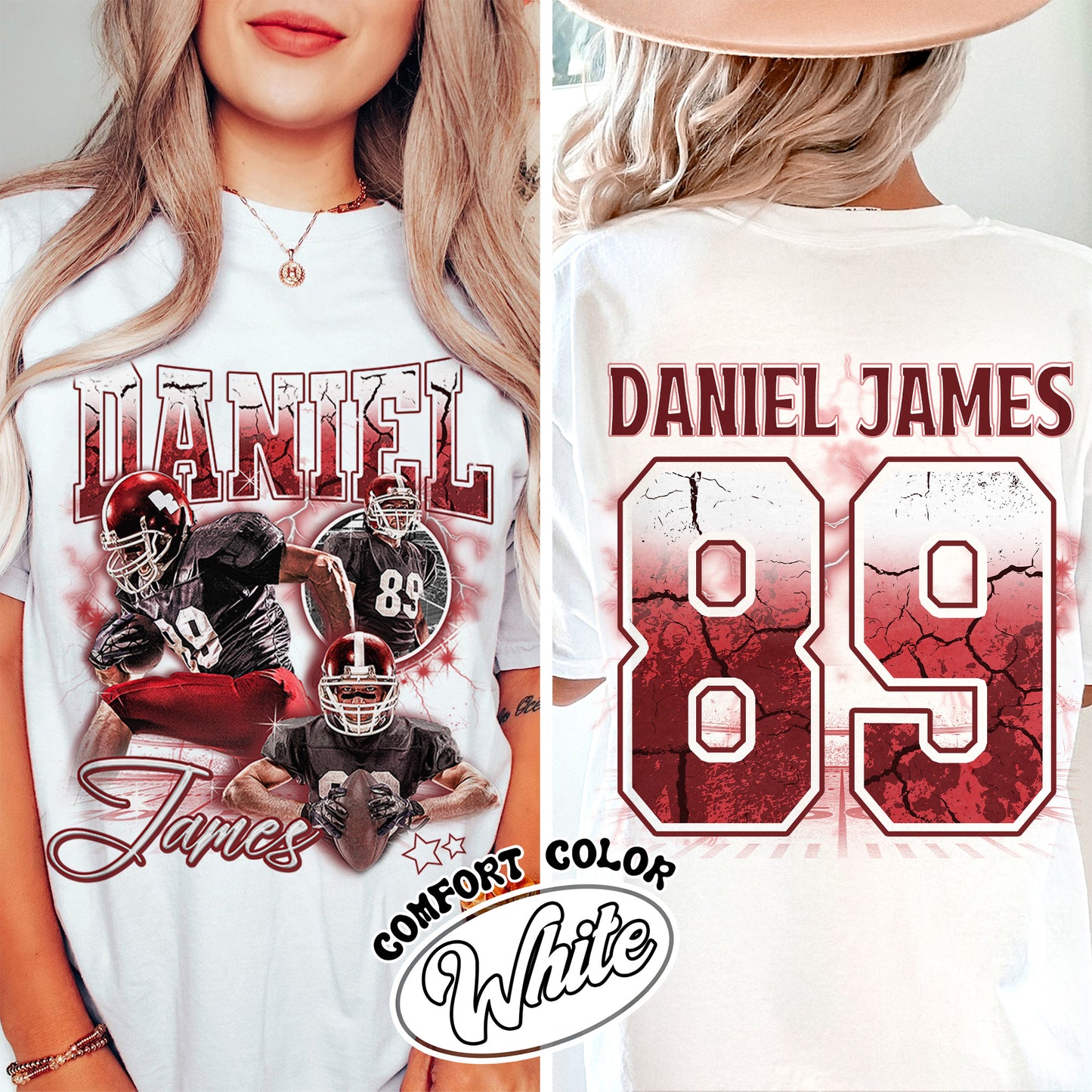 Bootleg Shirt Football Comfort Color Shirt, Bootleg Tshirt Football, Custom Face Shirt Football, Custom Photo Football Tee, Custom Football Shirt With Picture